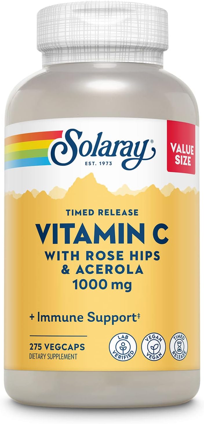 Vitamin C 1000mg - w/Rose HIPS and Acerola - Solaray