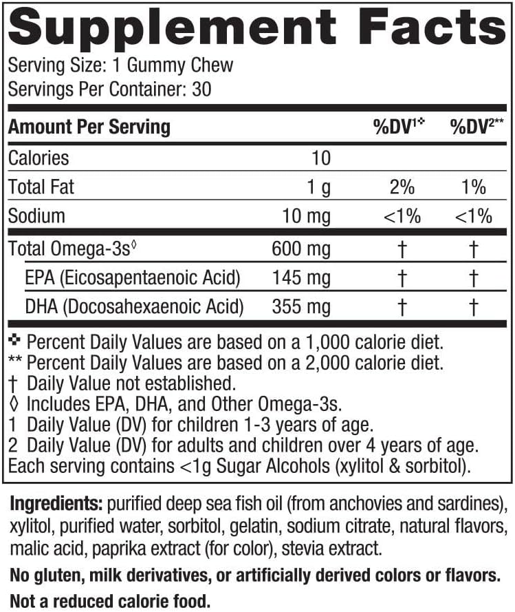 Children's DHA Gummy Chews Zero Sugar - Nordic Naturals