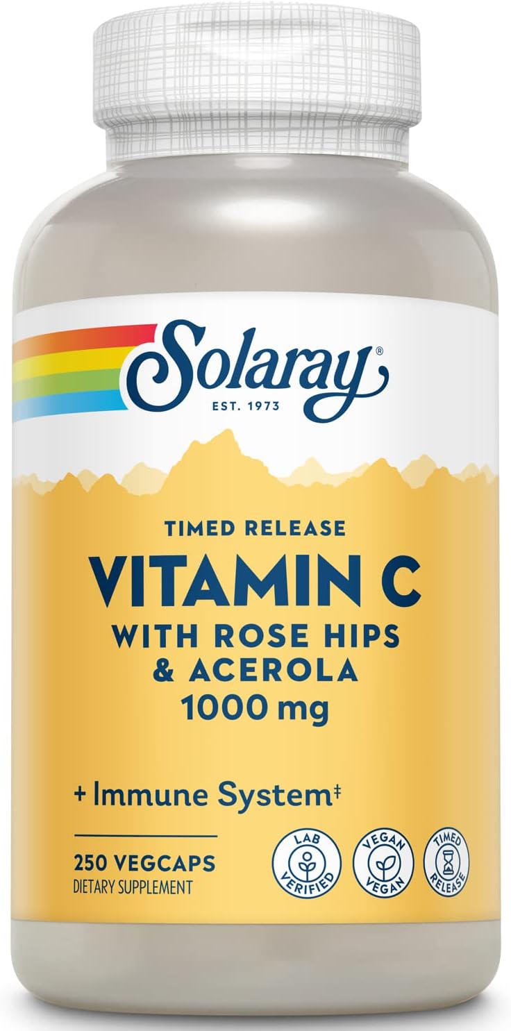 Vitamin C 1000mg - w/Rose HIPS and Acerola - Solaray