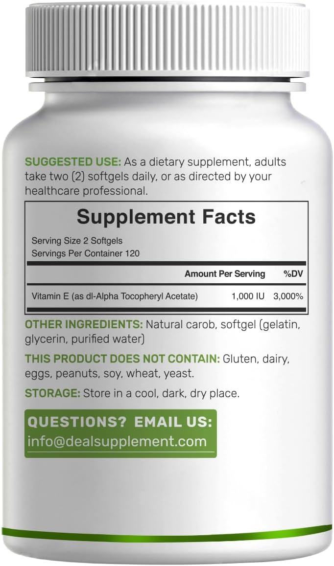 Vitamina E 1000UI - Deal Supplement
