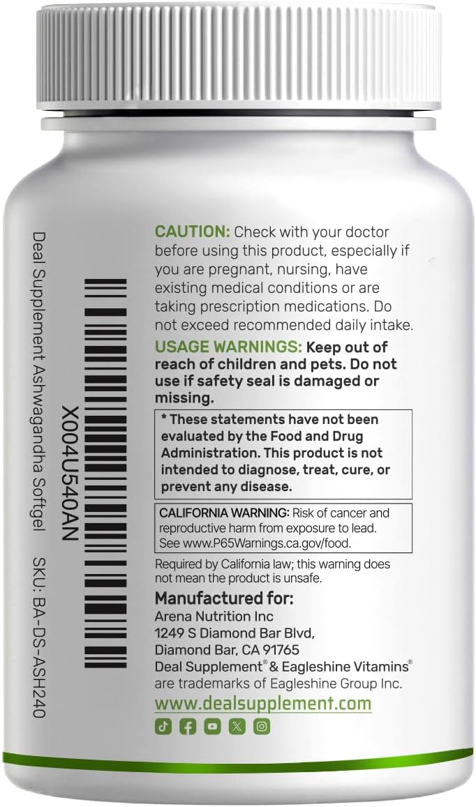 Ashwagandha con MCT Oil (Altamente Biodisponible) - Deal Supplement