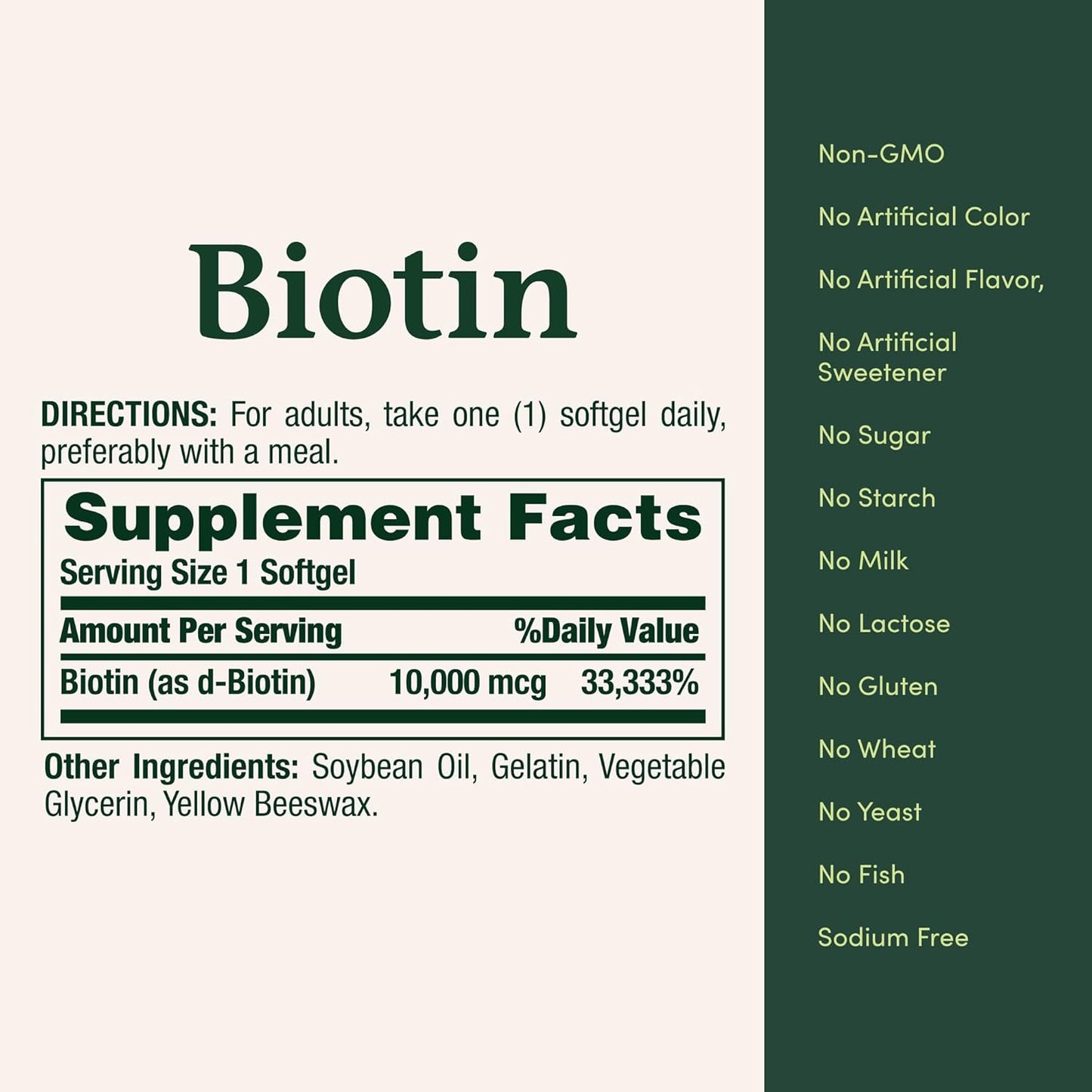 Biotin 10,000mcg - Nature's Bounty
