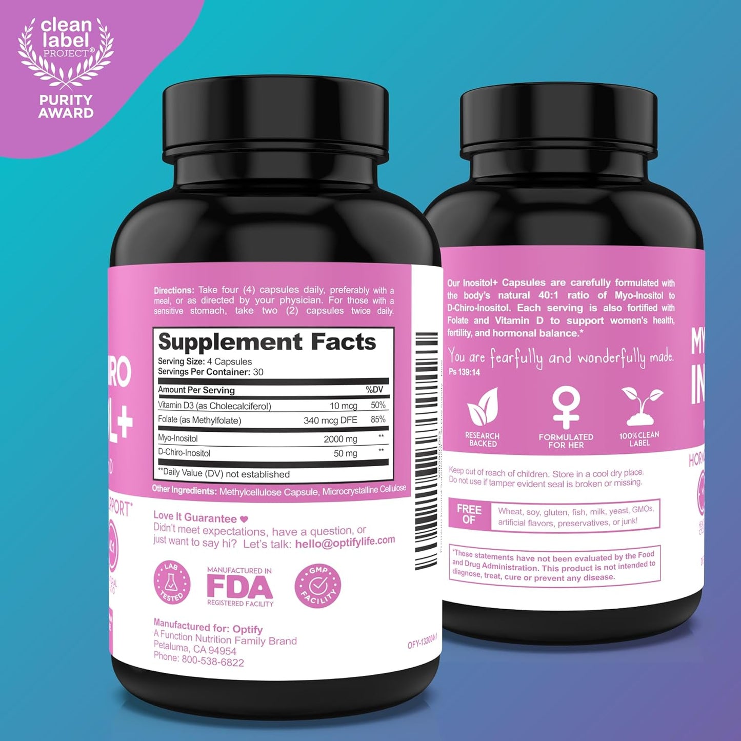 Myo & D-Chiro Inositol+ con Folato y vitamina D