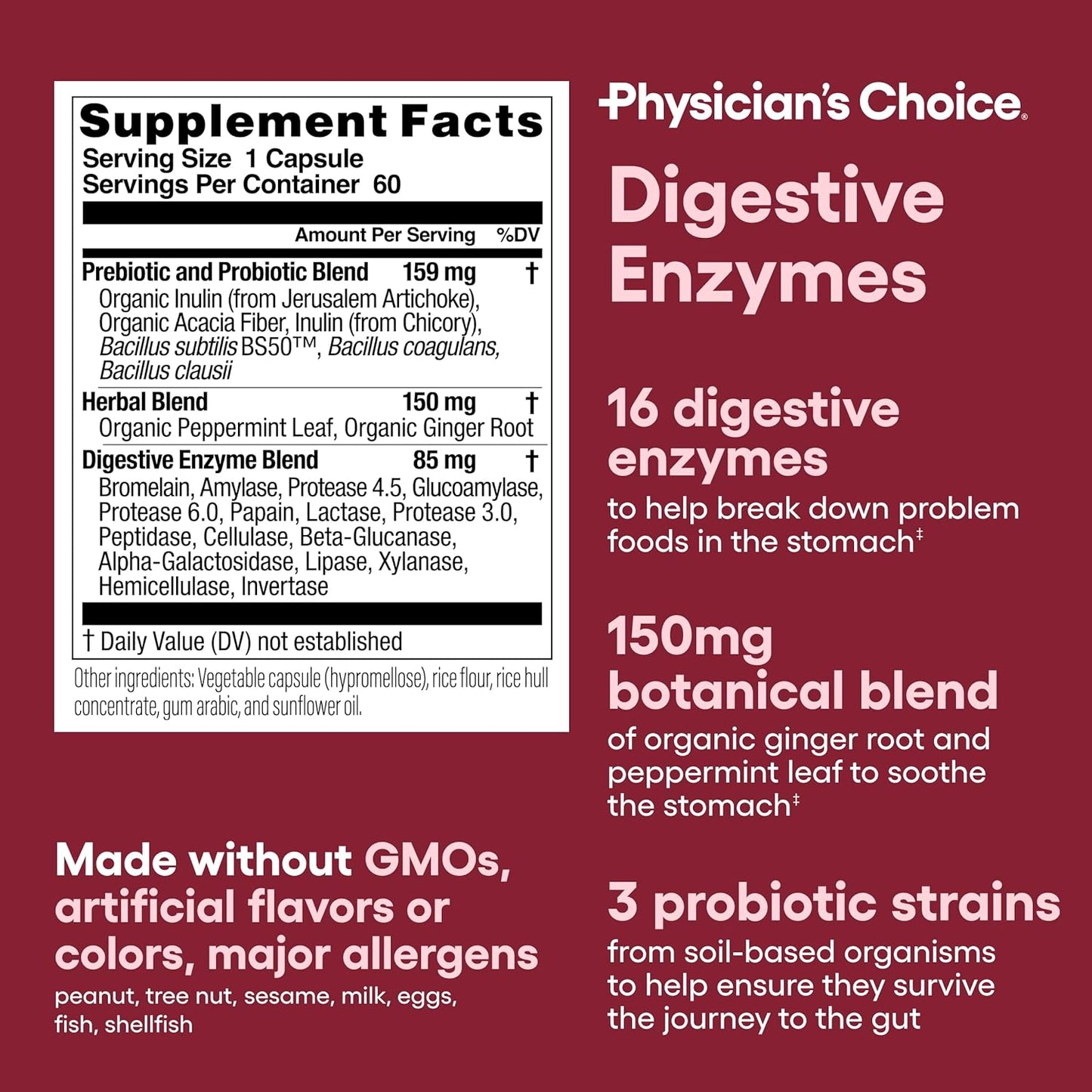 Hack your Tummy - Probióticos 30cap + Enzimas 60cap - Physician's Choice