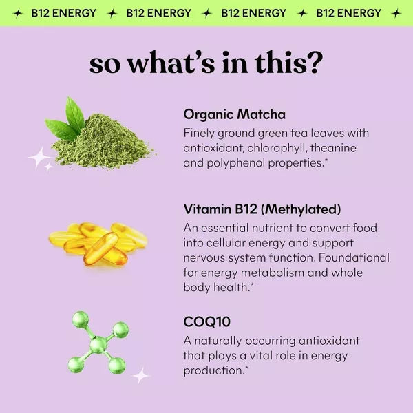 Lemme Matcha Energy B12 Vegan - 60 Gummies