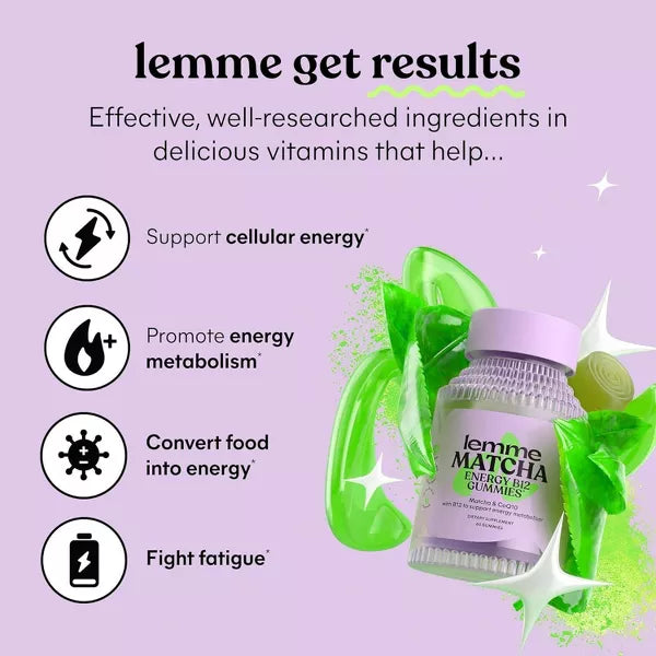 Lemme Matcha Energy B12 Vegan - 60 Gummies