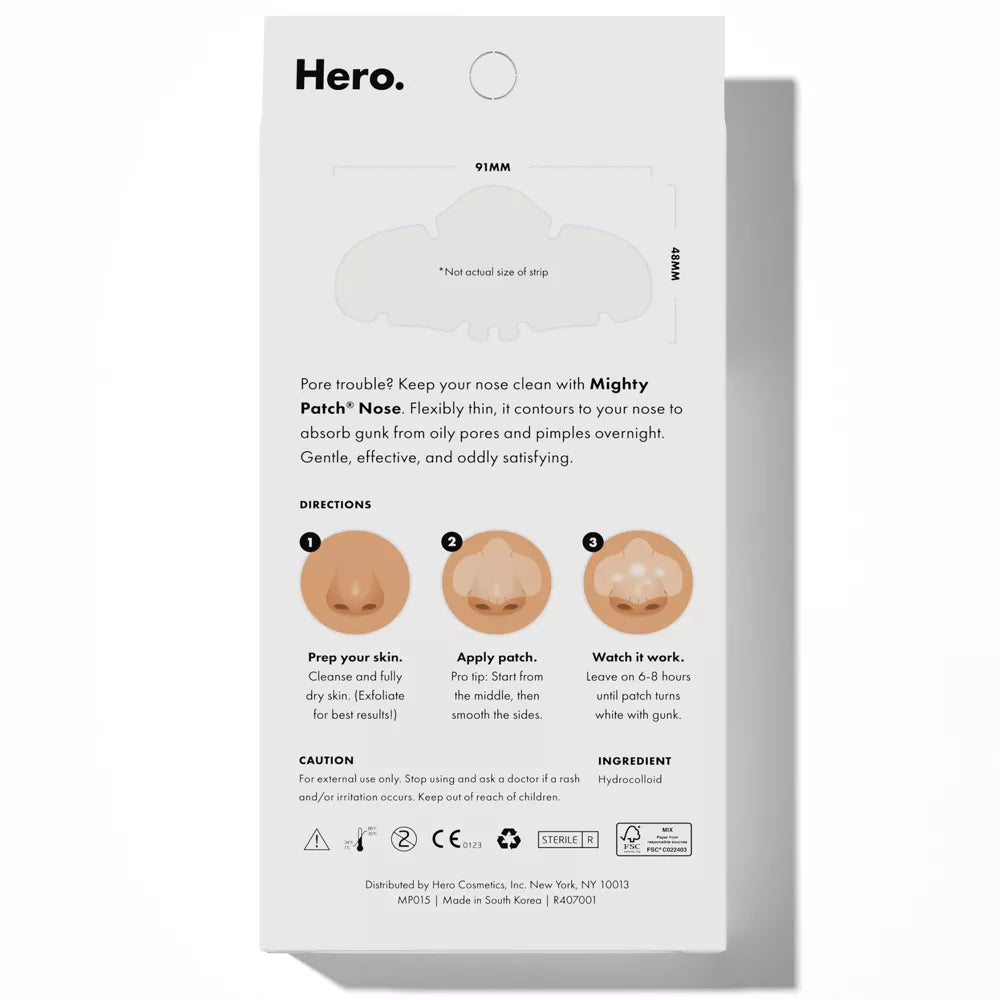 Hero Cosmetics Mighty Parches para la Nariz - 10ct