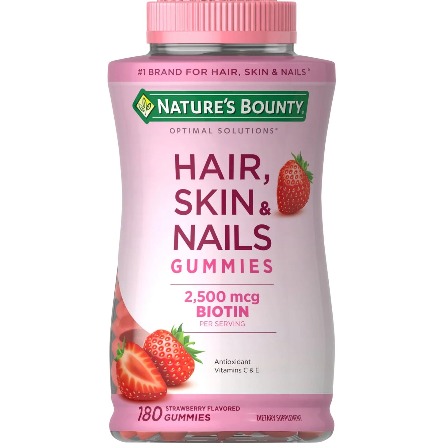 HAIR SKIN & NAILS GUMMIES 2500MCG BIOTIN - NATURE'S BOUNTY