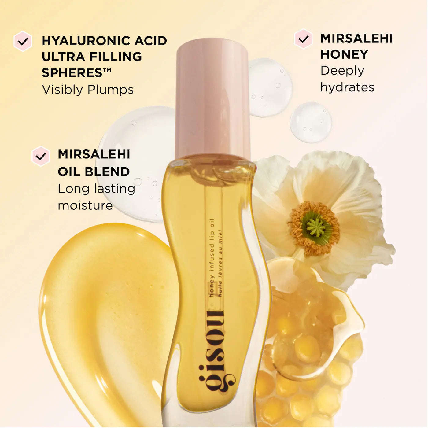 Honey Infused Hydrating Lip Oil - Gisou