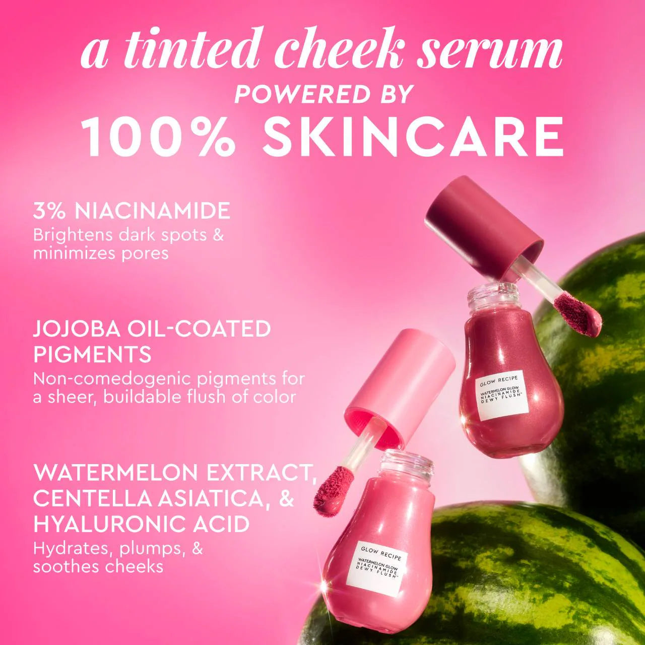Watermelon Glow Niacinamide Dewy Flush - Brightening Serum Blush - Glow Recipe