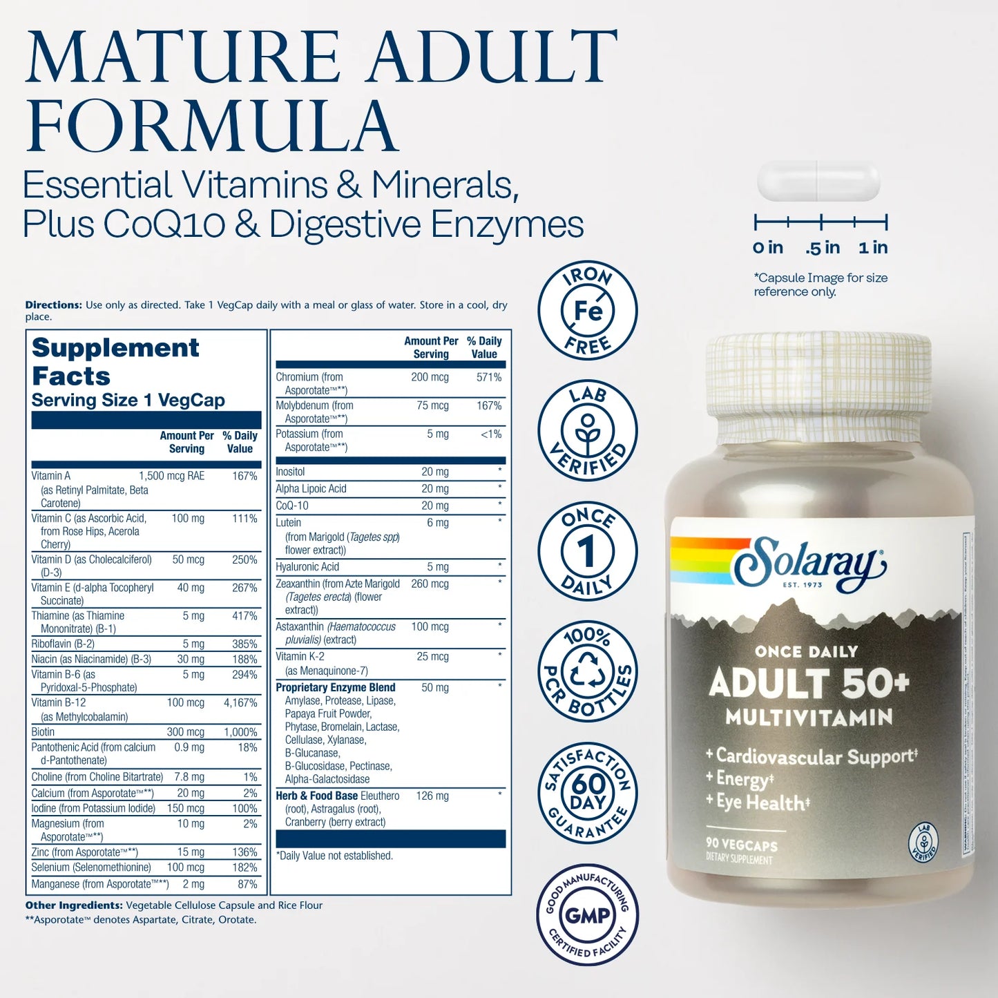 Adult 50+ Multivitamin - Solaray