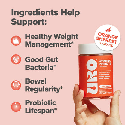 URO Women's Prebiotic (Gomitas de Fibra) - OPositivHealth