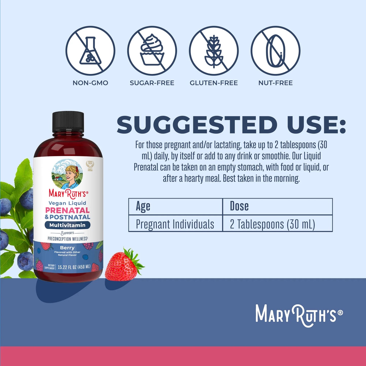Líquido Vegano PreNatal y PostNatal - Mary Ruth's