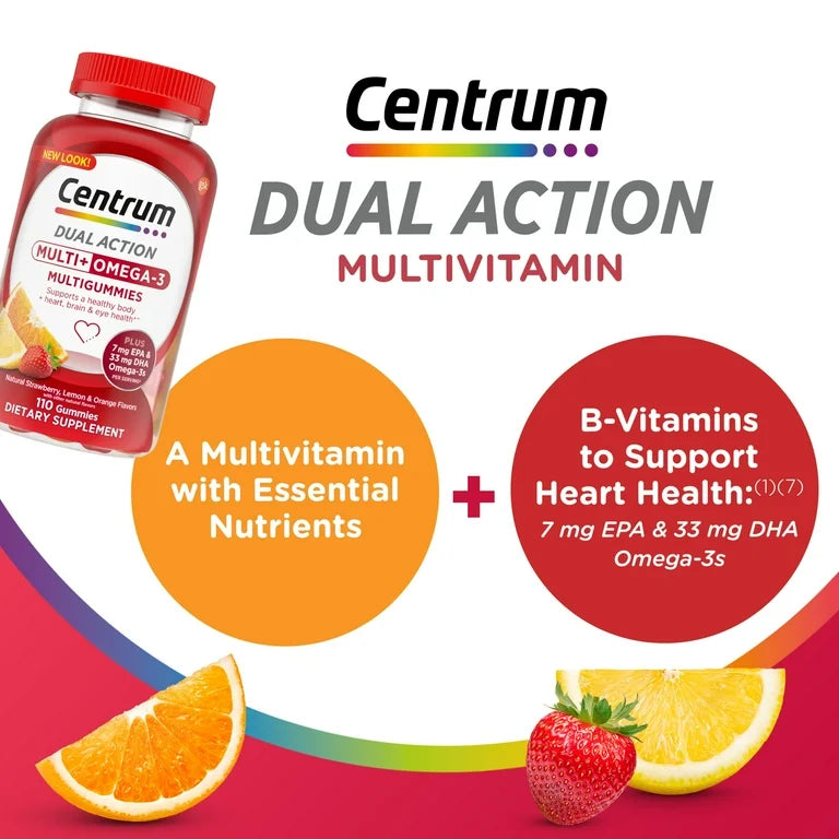 Multi+Omega-3 MultiGummies - Centrum Dual Action