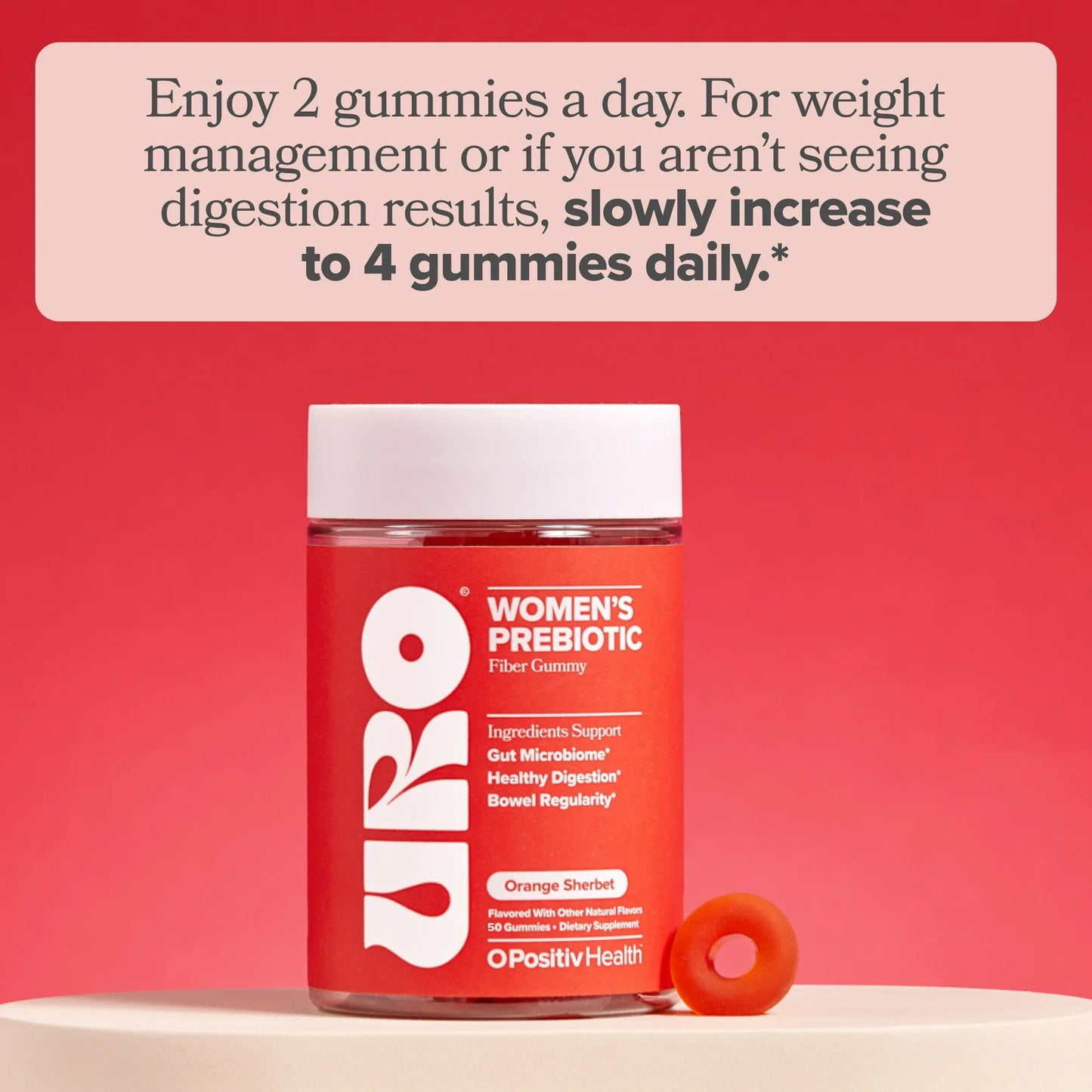 URO Women's Prebiotic (Gomitas de Fibra) - OPositivHealth