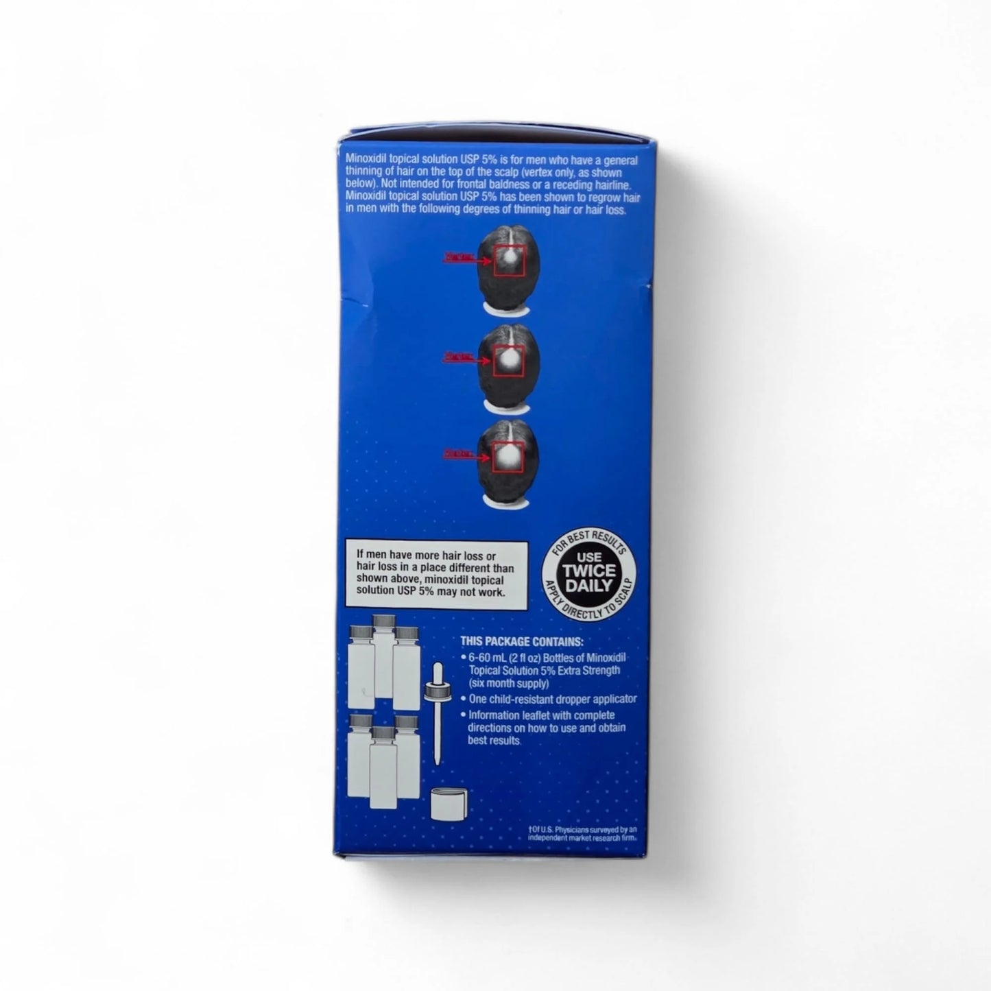 Minoxidil USP 5% para Hombre (6 x 60 mL) - Kirkland