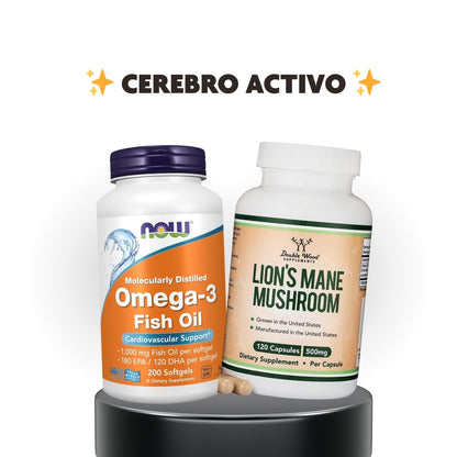 Cerebro Activo - Omega 3 + Melena de Leon