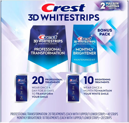 Crest 3D Whitestrips 20 + 10 Strips