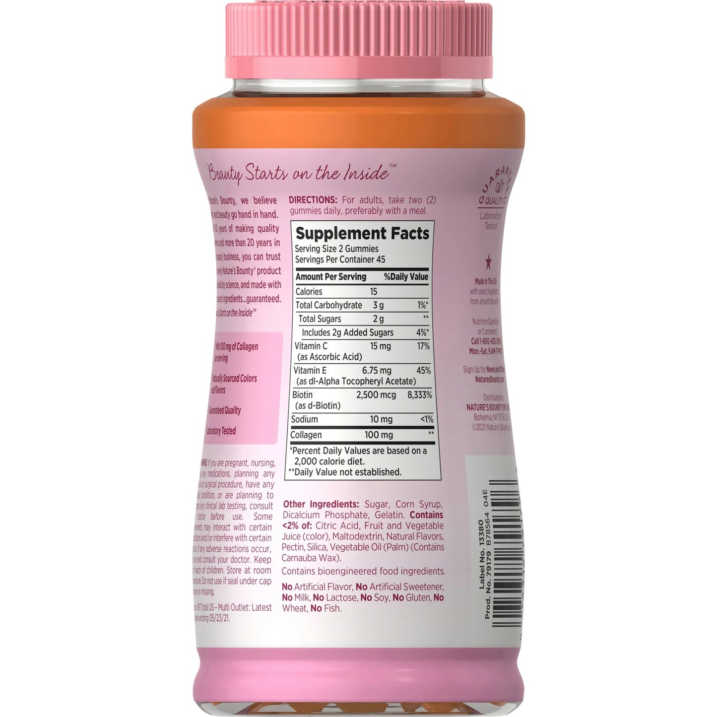 HAIR SKIN & NAILS GUMMIES COLLAGEN & BIOTIN - NATURE'S BOUNTY