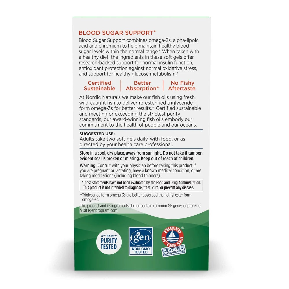 Blood Sugar Support (Omega Blend) - Nordic Naturals