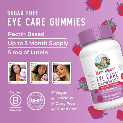 Eye Care Gummies (Sugar Free-Con Luteína y Zeaxantina) - Mary Ruth's