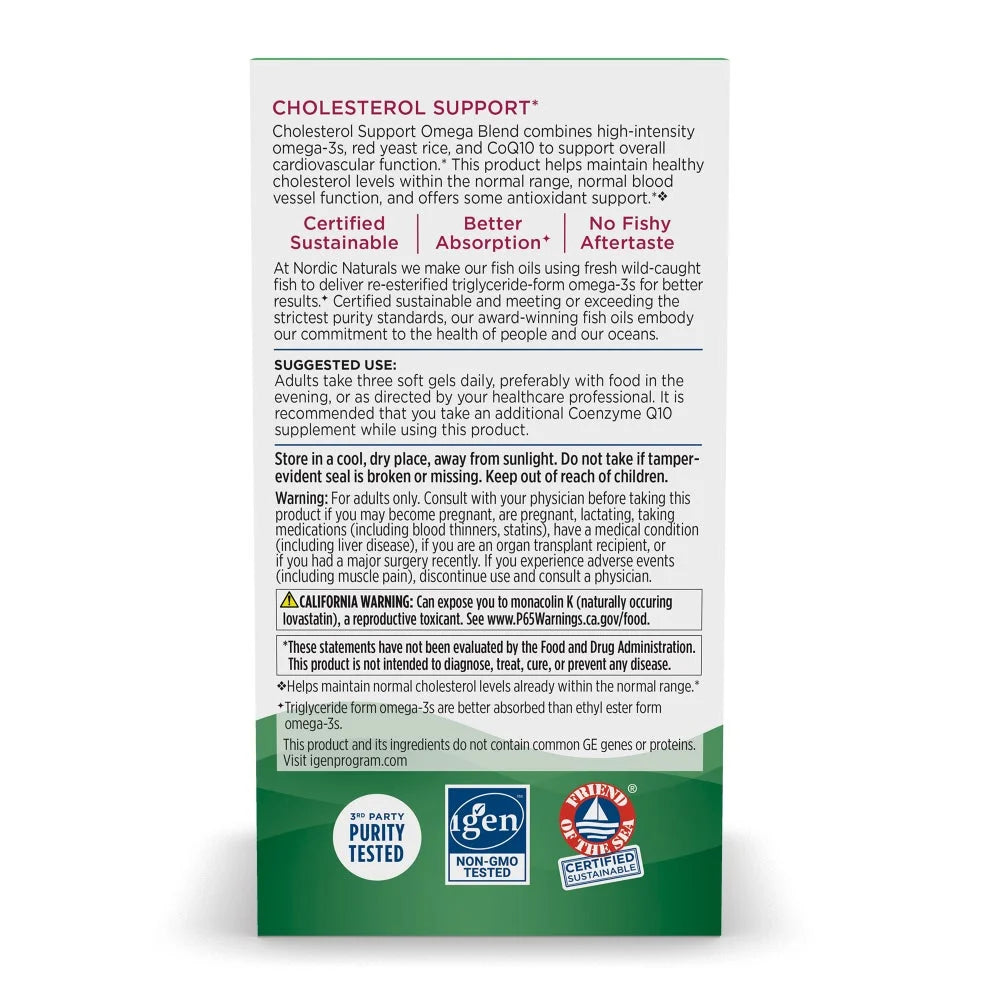 Colesterol Support (Omega Blend) - Nordic Naturals