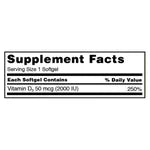 Vitamina D3 Extra Fuerte 50mcg - Kirkland