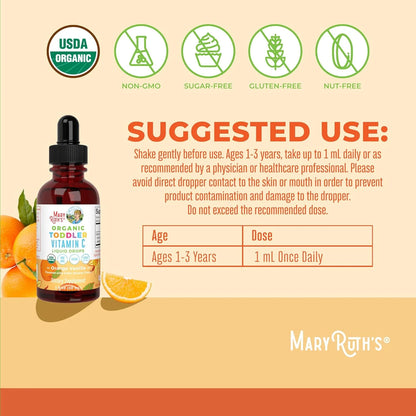 Organic Toddler Vitamin C Liquid Drops - Mary Ruth's