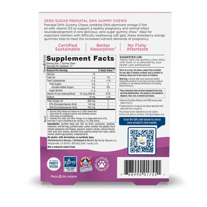 Prenatal DHA Zero Sugar Gummy Chews - Nordic Naturals