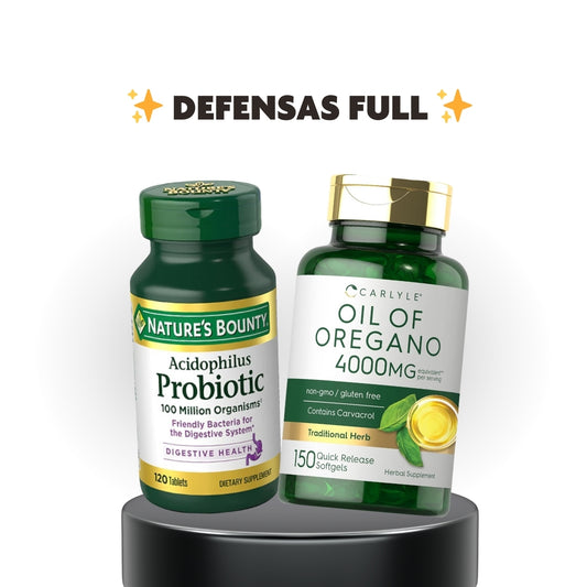 Defensas Full - Probióticos + Aceite de Orégano
