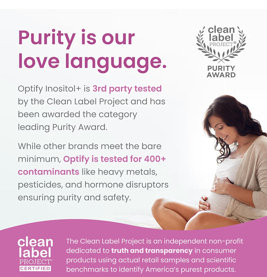 Myo & D-Chiro Inositol+ con Folato y vitamina D - Optify