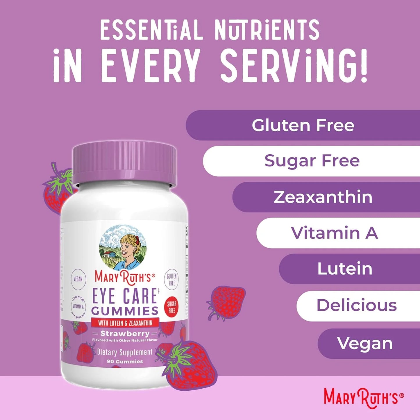 Eye Care Gummies (Sugar Free-Con Luteína y Zeaxantina) - Mary Ruth's