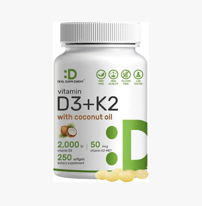 D3 + K2 (Con Aceite de Coco) 2000 UI - Deal Supplement