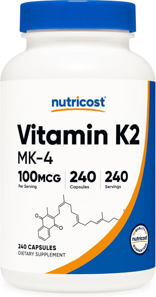 Nutricost Vitamin K2 (MK4) 240 Capsulas (100mcg) - NUTRICOST