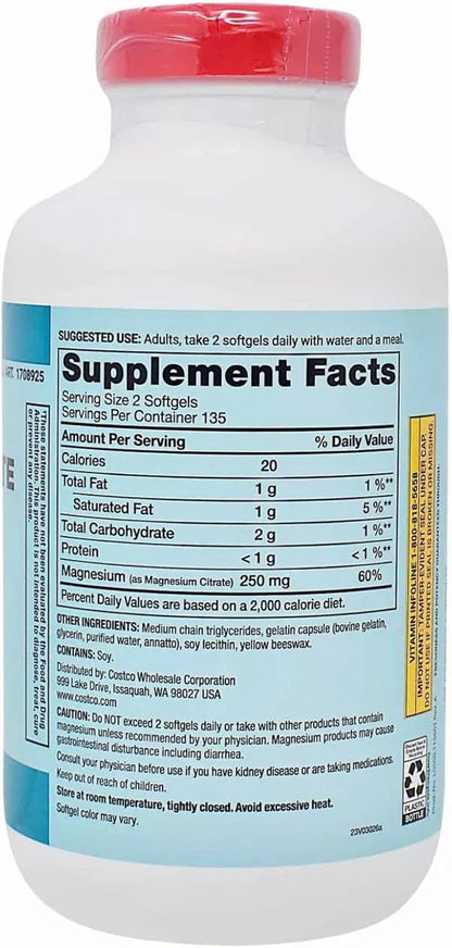 Citrato de Magnesio 250mg - Kirkland