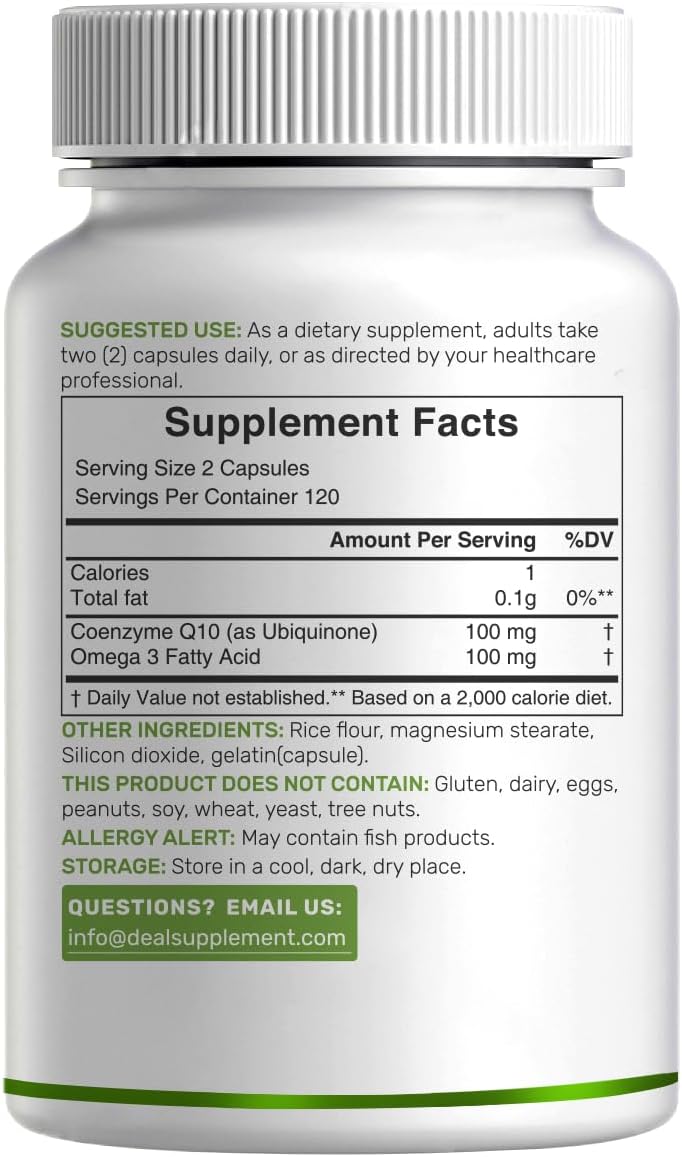 CoQ10 100mg (con Omega 3) - Deal Supplement