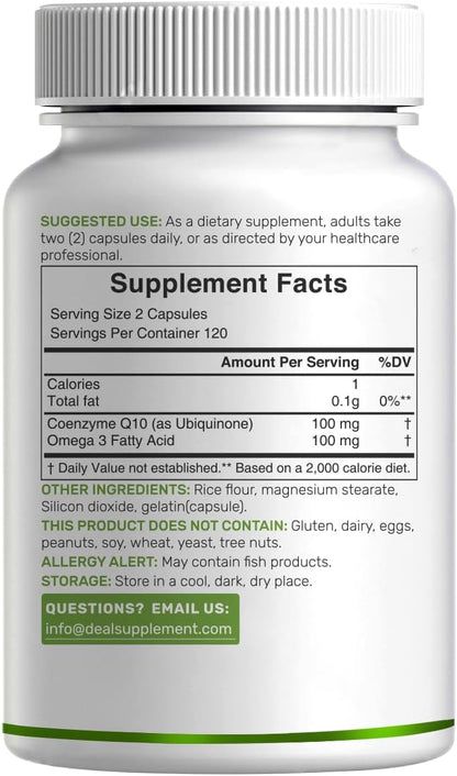 CoQ10 100mg (con Omega 3) - Deal Supplement