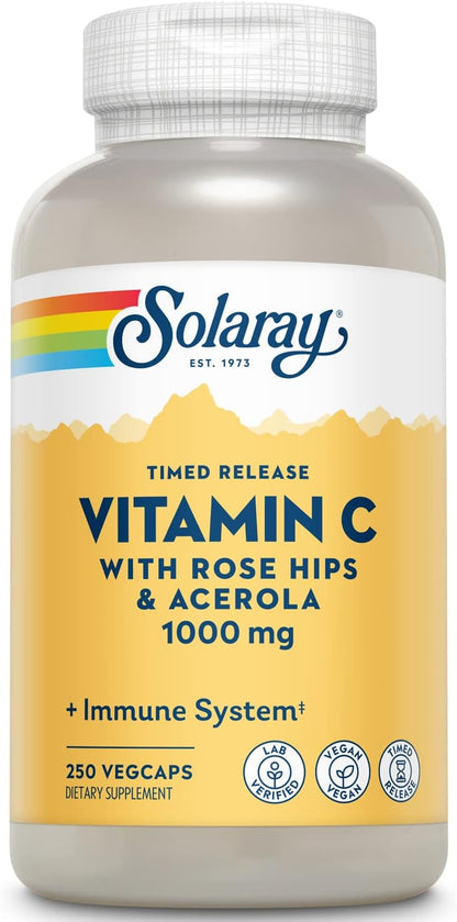 Vitamin C 1000mg - w/Rose HIPS and Acerola - Solaray