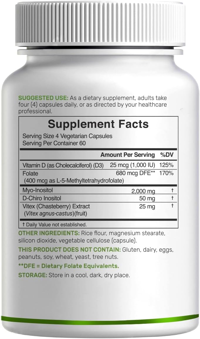 Myo & D-Chiro Inositol 2050mg (con Metilfolato y D3) - Deal Supplement