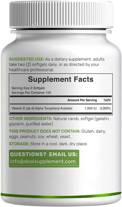 Vitamina E 1000UI - Deal Supplement