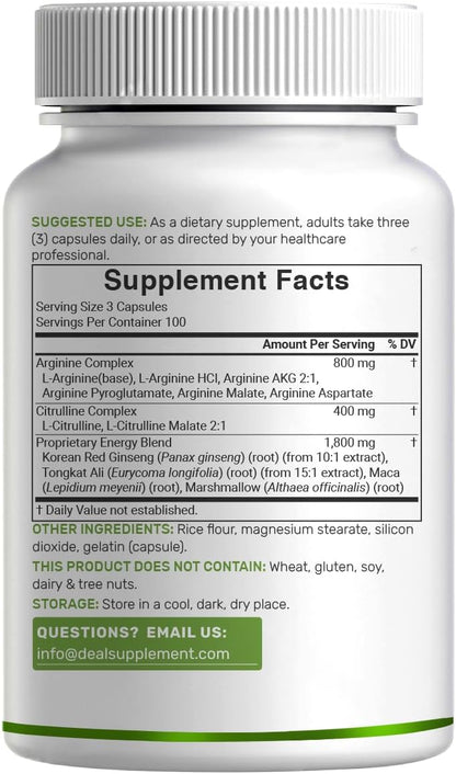 Oxido Nítrico 3000 mg (12 en 1) - Deal Supplement