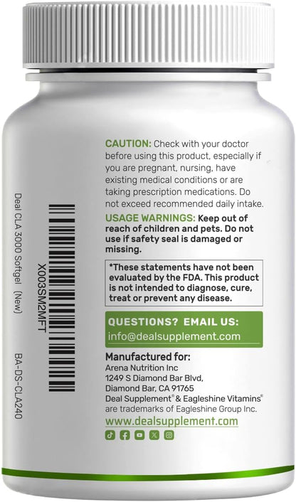 CLA 3000 mg (2400mg de CLA Activo) - Deal Supplement