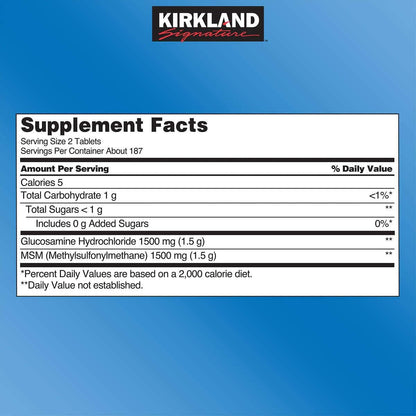 Glucosamina con MSM 1500mg - Kirkland