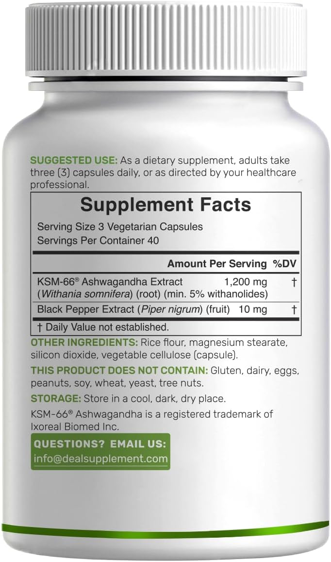 KSM-66 Ashwagandha 1200mg - Deal Supplement