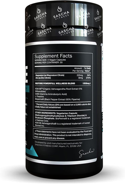 RESTORE - CORTISOL NIGHT SUPPORT - SASCHA FITNESS