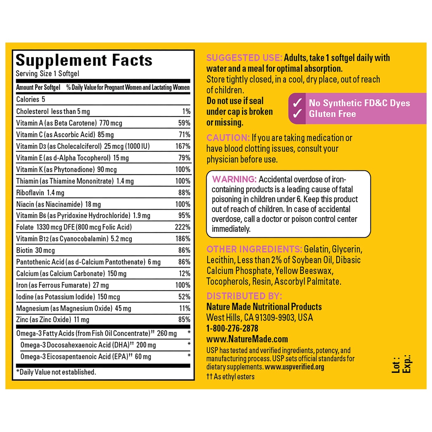 Prenatal (Ácido Fólico+DHA) - Nature Made