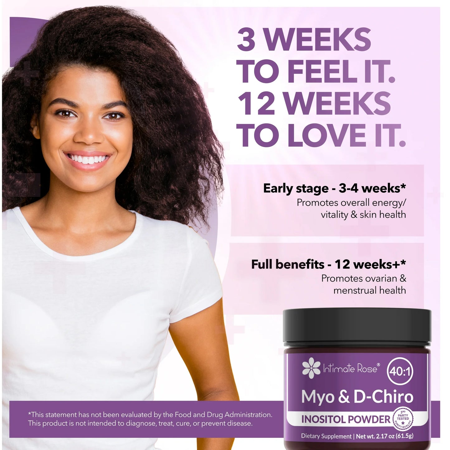 Myo & D-Chiro Inositol en Polvo - Intimate Rose