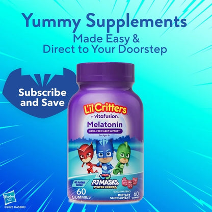 Melatonina 1MG Sin Azúcar PJ Masks - L'il Critters