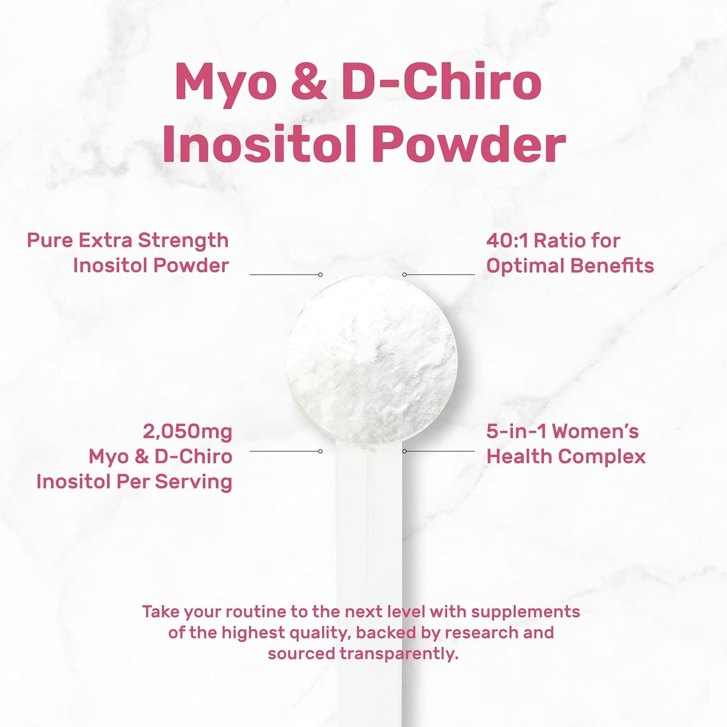 Polvo Myo & D-Chiro Inositol para Mujeres (Folato, Vitamina D3 y Vitex) - Deal Supplement