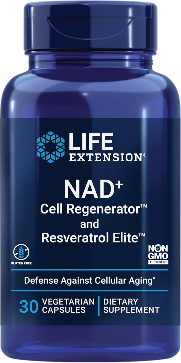 Regenerador celular NAD+ y Resveratrol Elite - Life Extension
